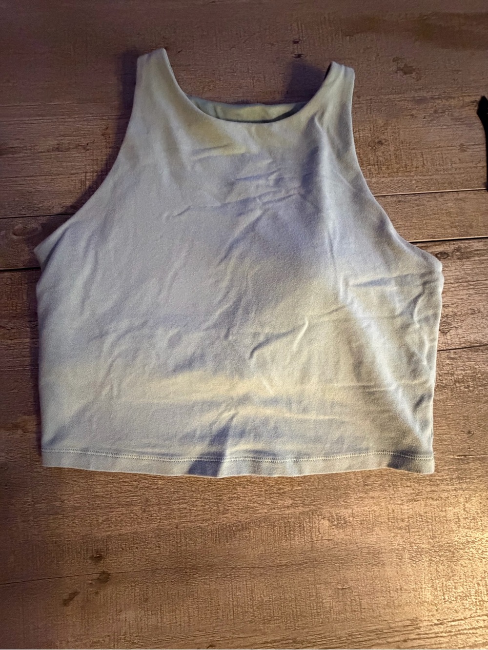 Old Navy Pale Blue Ribbed Crop Tank